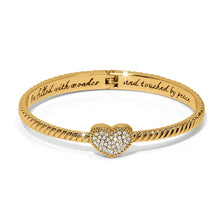 Load image into Gallery viewer, Celestia Heart Hinged Bangle
