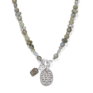 Token Charm Labradorite Necklace
