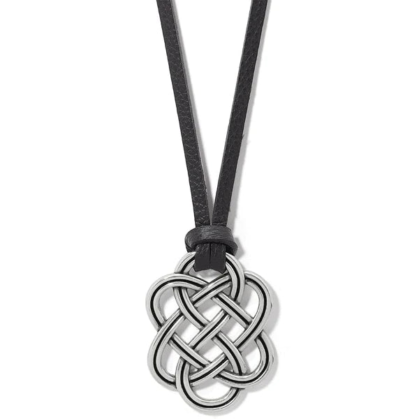 Interlok Trellis Leather Necklace