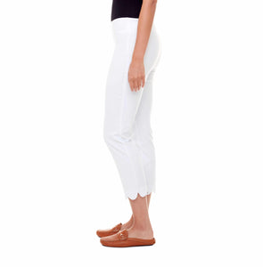 Cropped Scalloped Edge Pant