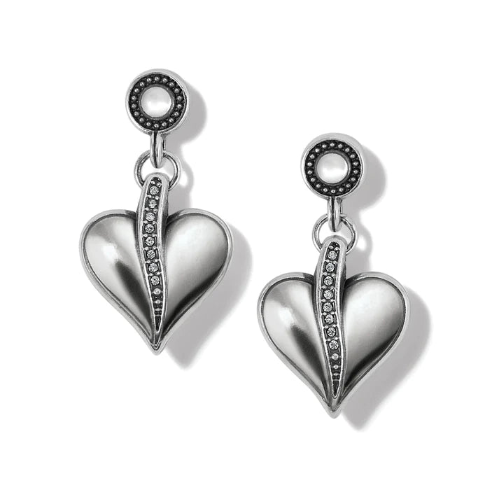 Precious Heart Post Drop Earrings