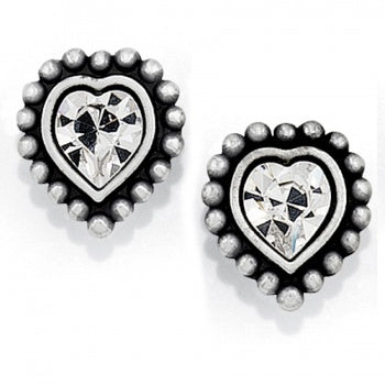 Shimmer Heart Mini Post Earrings
